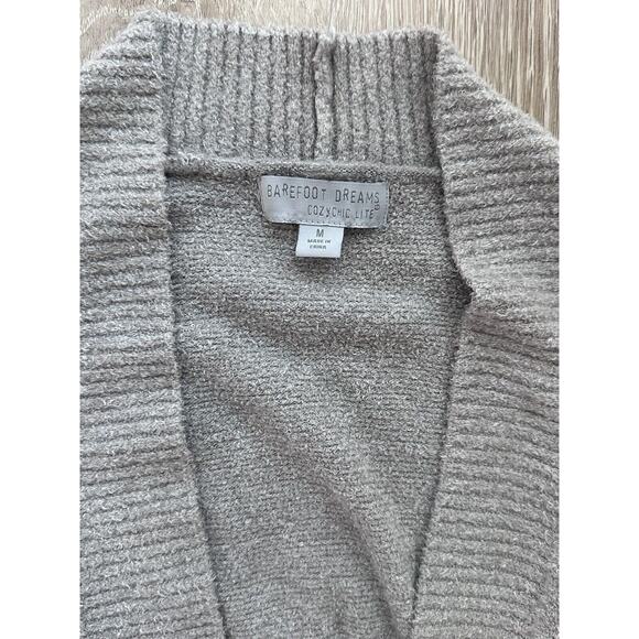 Barefoot Dreams‎ Cozy Chic Lite Cardigan Sz M Light Brown/Oat - Picture 6 of 7